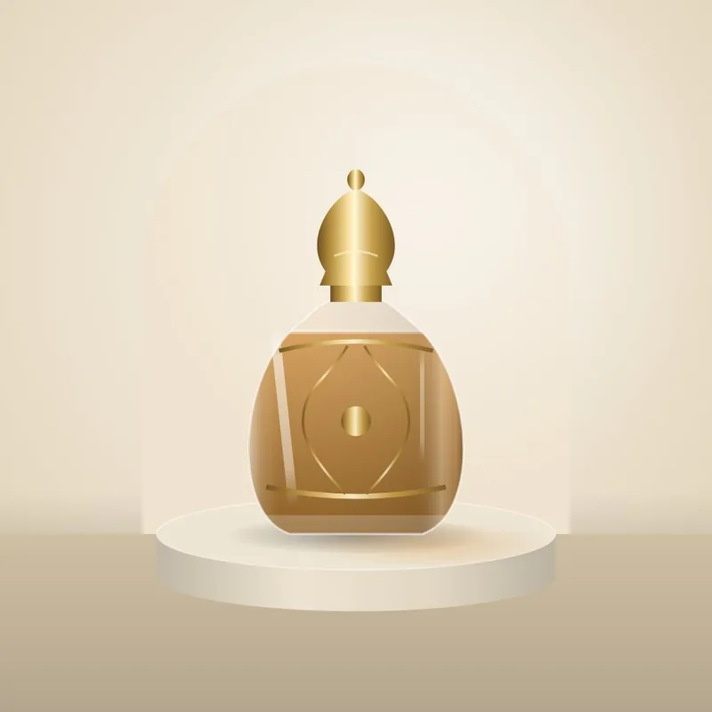 Frasco de perfume árabe em exposição